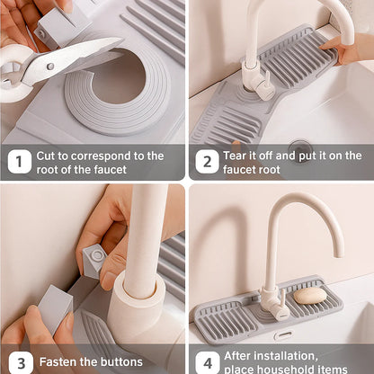 The AquaShield™ | Silicone Sink Splash Guard Mat