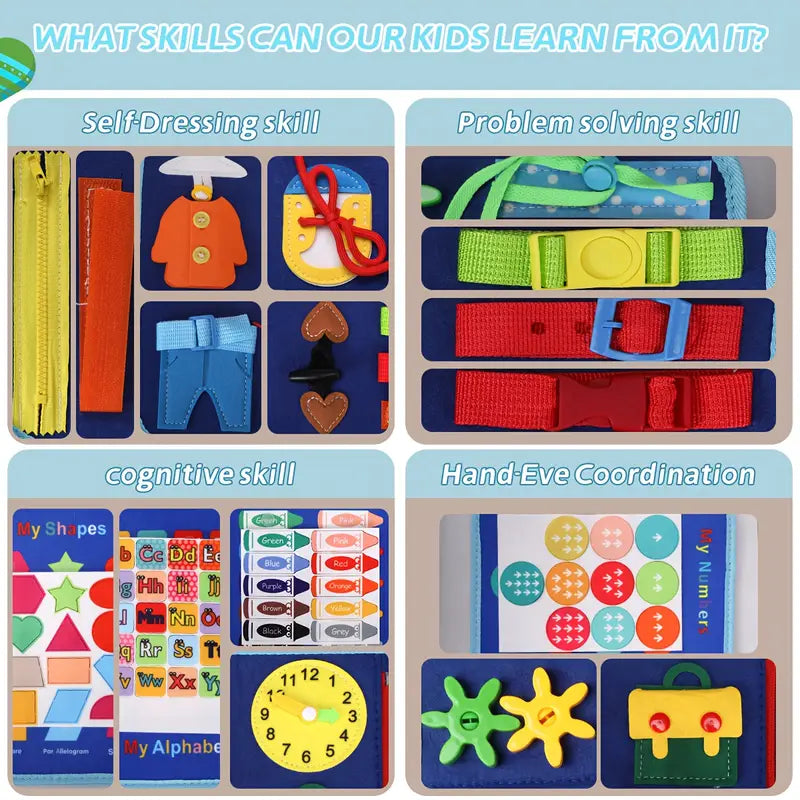 The TinyMinds™ | Montessori Busy Board for Kids