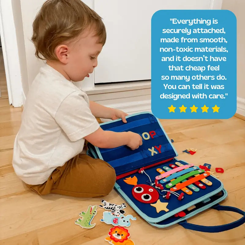 The TinyMinds™ | Montessori Busy Board for Kids
